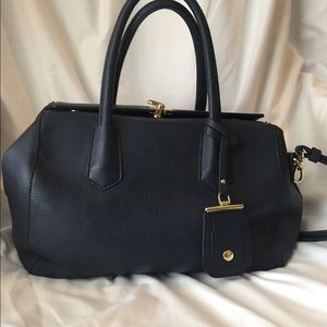 Eva Mendes Navy Satchel